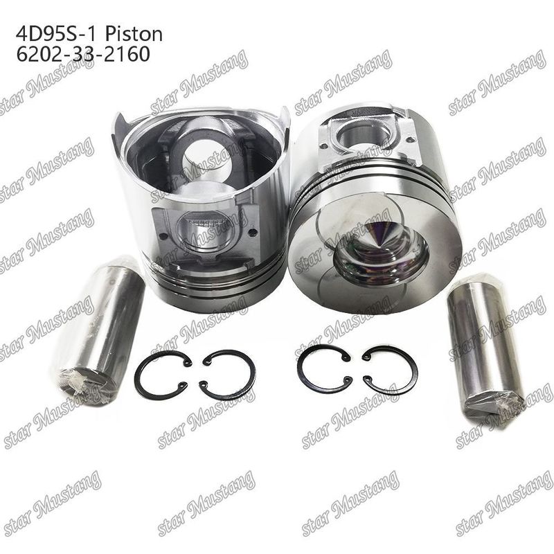 پیستون 4D95S-1 104mm بالا پایین گرد 51mm اتاق احتراق 6202-33-2160 برای قطعات معدنی موتور Kumatsu