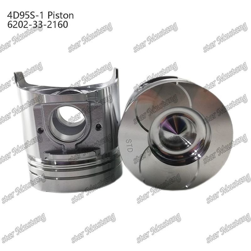 پیستون 4D95S-1 104mm بالا پایین گرد 51mm اتاق احتراق 6202-33-2160 برای قطعات معدنی موتور Kumatsu