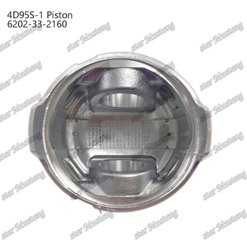 پیستون 4D95S-1 104mm بالا پایین گرد 51mm اتاق احتراق 6202-33-2160 برای قطعات معدنی موتور Kumatsu