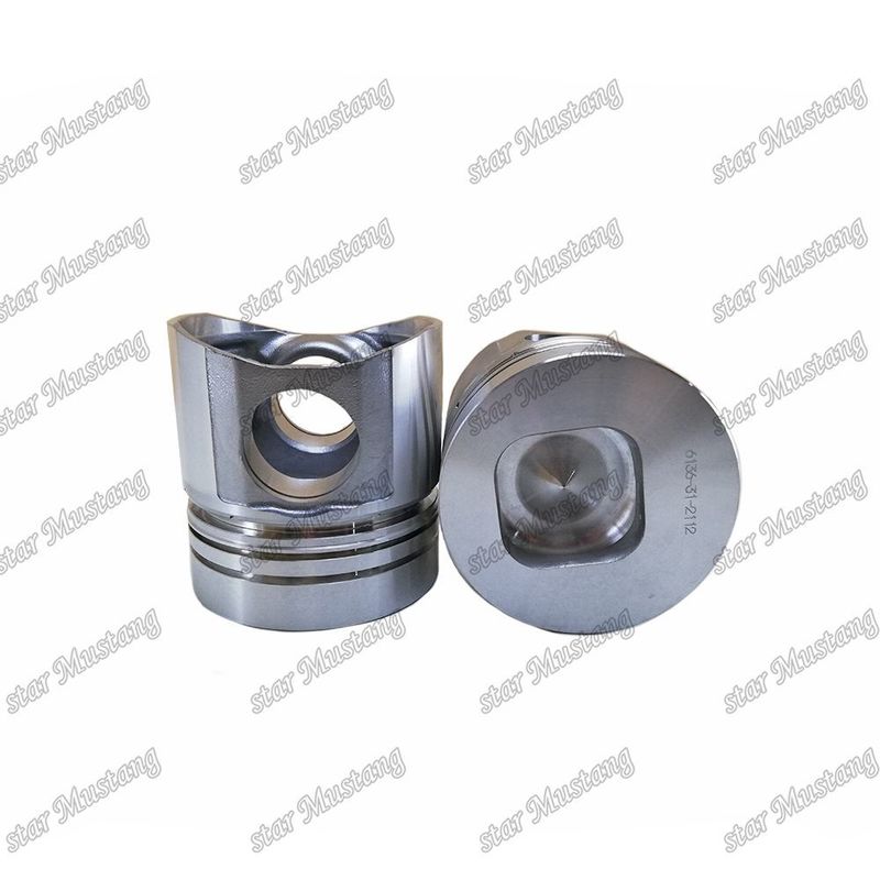 پیستون 6D105-1 پایین مربع 6136-31-2112 6136-31-2010 برای قطعات معدنی موتور Kumatsu