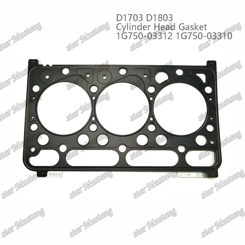 D1703 D1803 گازکت سر سیلندر فلزی 1.20mm 1G750-03312 1G750-03310 مناسب برای موتور کوباتا