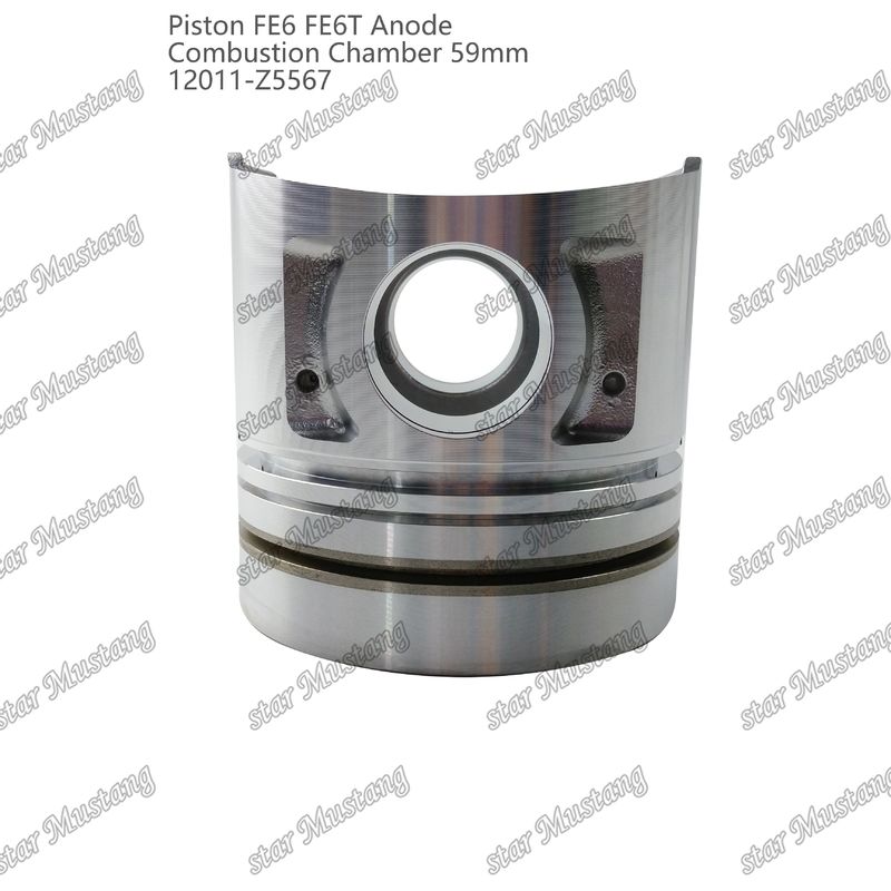 پیستون FE6 FE6T اتاق احتراق 59mm آنود پایین 3x2x4mm 12011-Z5567 برای قطعات معدنی موتور Mitsubishi
