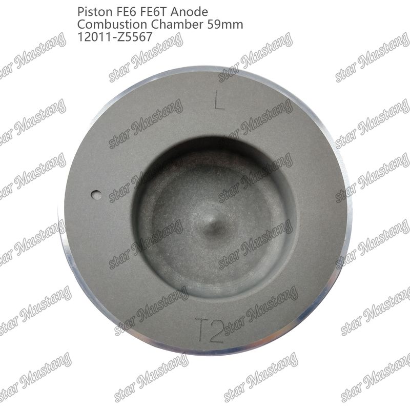 پیستون FE6 FE6T اتاق احتراق 59mm آنود پایین 3x2x4mm 12011-Z5567 برای قطعات معدنی موتور Mitsubishi