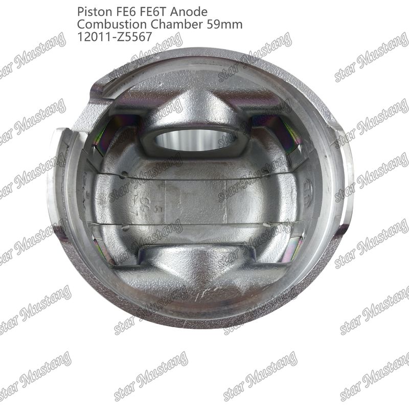 پیستون FE6 FE6T اتاق احتراق 59mm آنود پایین 3x2x4mm 12011-Z5567 برای قطعات معدنی موتور Mitsubishi