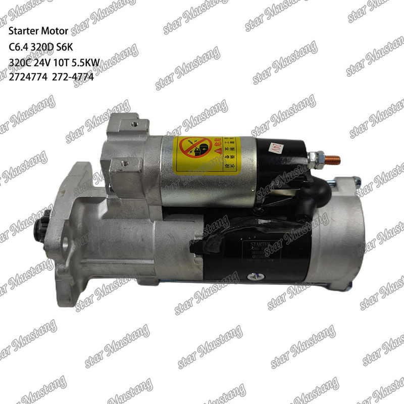 موتور استارتر موتور C6.4 320D S6K 320C 24V 10T 5.5KW 2724774 272-4774 برای قطعات معدنی موتور Caterpillar