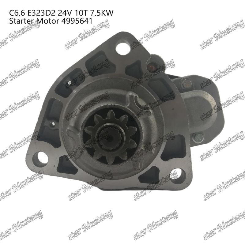 موتور استارتر موتور C6.6 E323D2 24V 10T 7.5KW 4995641 برای قطعات معدنی موتور Caterpillar
