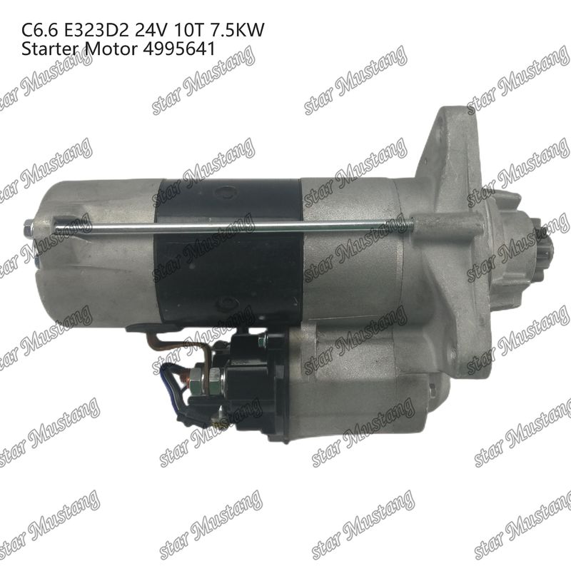 موتور استارتر موتور C6.6 E323D2 24V 10T 7.5KW 4995641 برای قطعات معدنی موتور Caterpillar