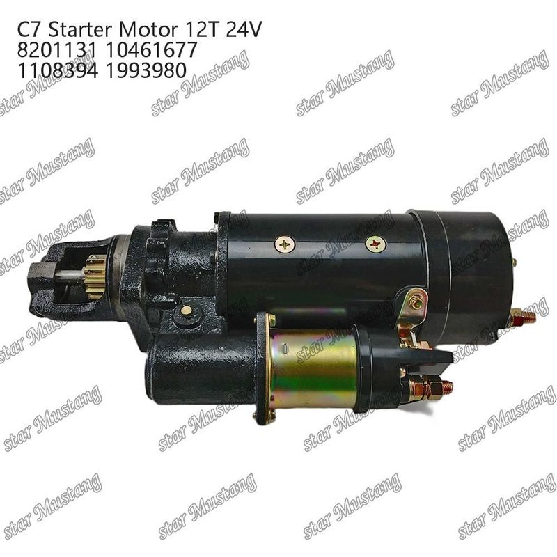 موتور استارتر موتور C7 12T 24V 8201131 10461677 1108394 1993980 برای قطعات معدنی موتور Caterpillar