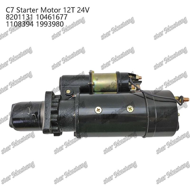 موتور استارتر موتور C7 12T 24V 8201131 10461677 1108394 1993980 برای قطعات معدنی موتور Caterpillar