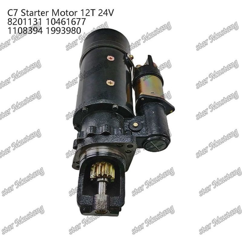 موتور استارتر موتور C7 12T 24V 8201131 10461677 1108394 1993980 برای قطعات معدنی موتور Caterpillar