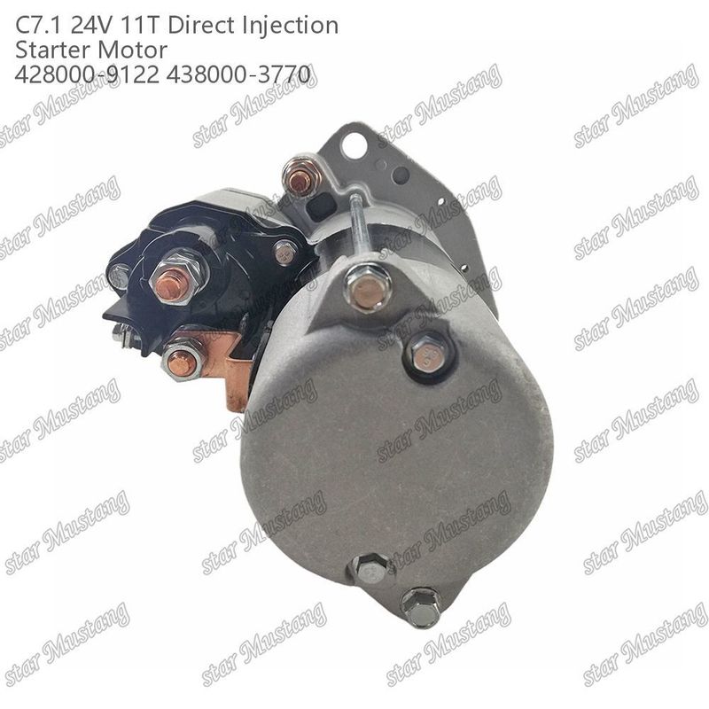 موتور استارتر موتور C7.1 DI نوع 24V 11T 428000-9122 438000-3770 برای قطعات معدنی موتور Caterpillar