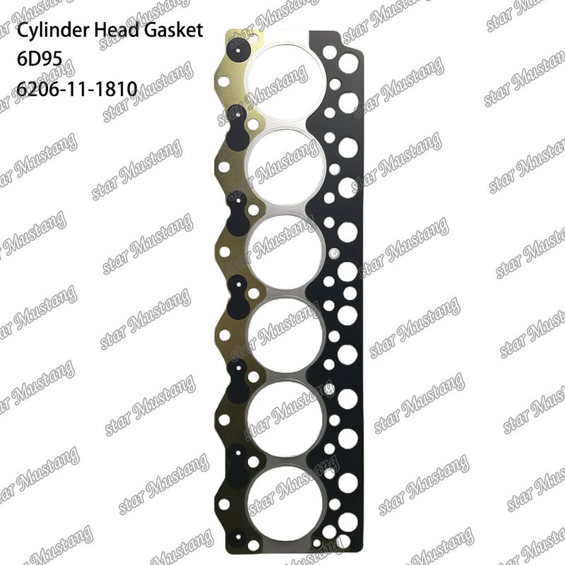 گاسکت سر سیلندر 6D95 فلزی 6206-11-1810 برای قطعات معدنی موتور KUMATSU