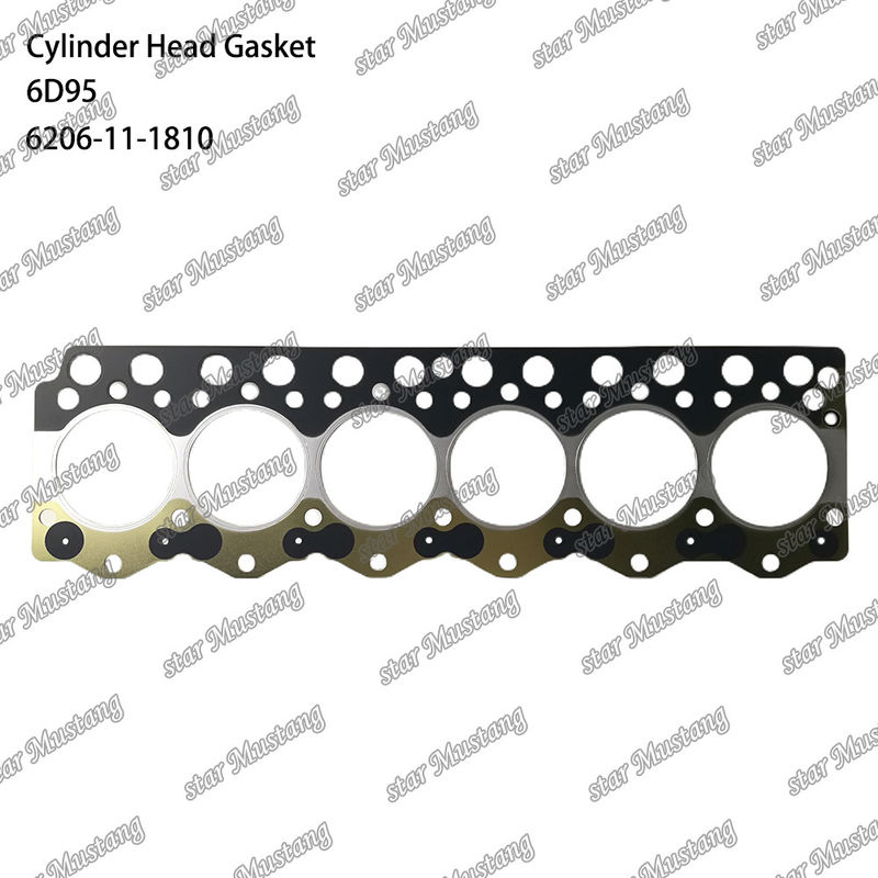 گاسکت سر سیلندر 6D95 فلزی 6206-11-1810 برای قطعات معدنی موتور KUMATSU