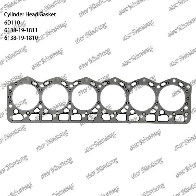 گاسکت سیلندر 6D110 6138-19-1811 6138-19-1810 برای قطعات معدنی موتور KUMATSU