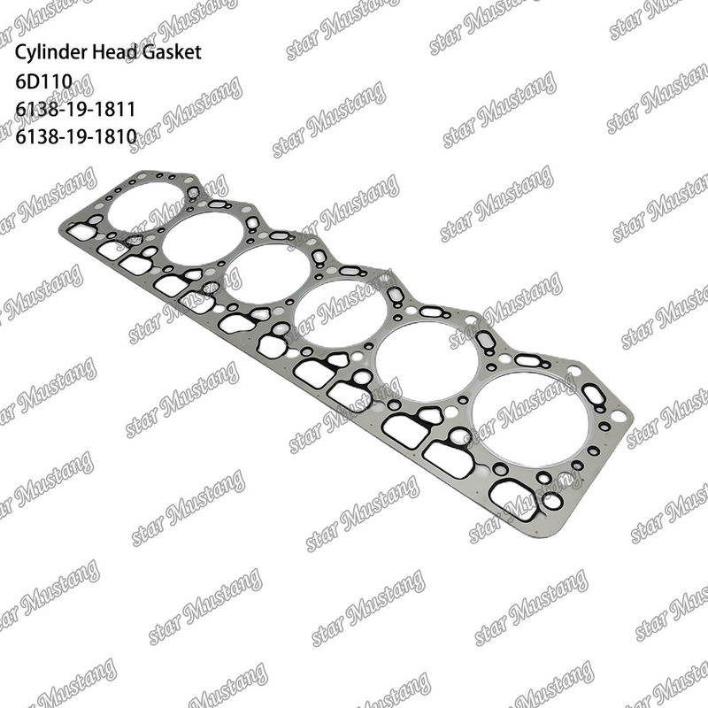 گاسکت سیلندر 6D110 6138-19-1811 6138-19-1810 برای قطعات معدنی موتور KUMATSU