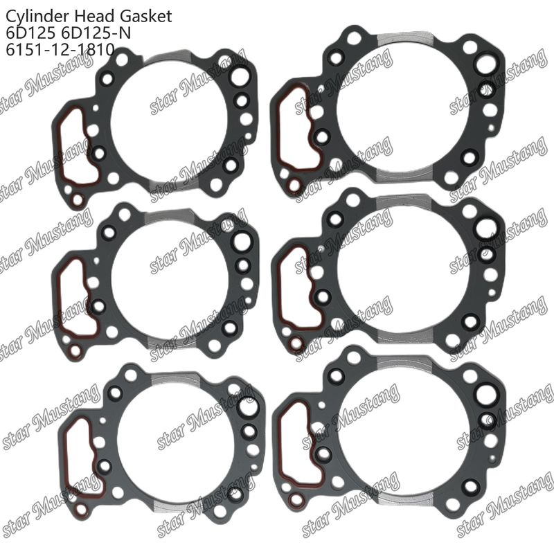 گاسکت سیلندر 6D125 6D125-N 6151-12-1810 برای قطعات یدکی موتور KUMATSU