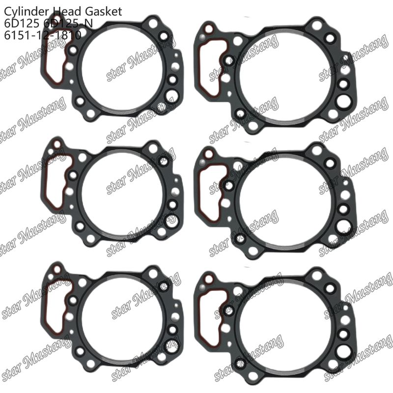 گاسکت سیلندر 6D125 6D125-N 6151-12-1810 برای قطعات یدکی موتور KUMATSU