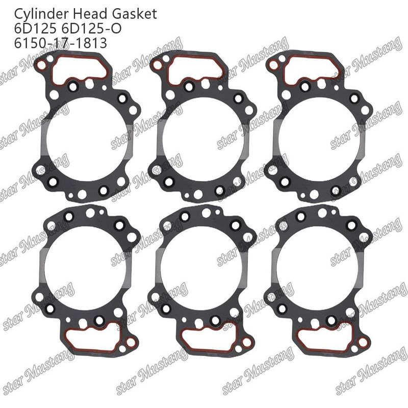 گاسکت سر سیلندر 6D125 6D125-O 6150-17-1813 برای قطعات یدکی موتور KUMATSU