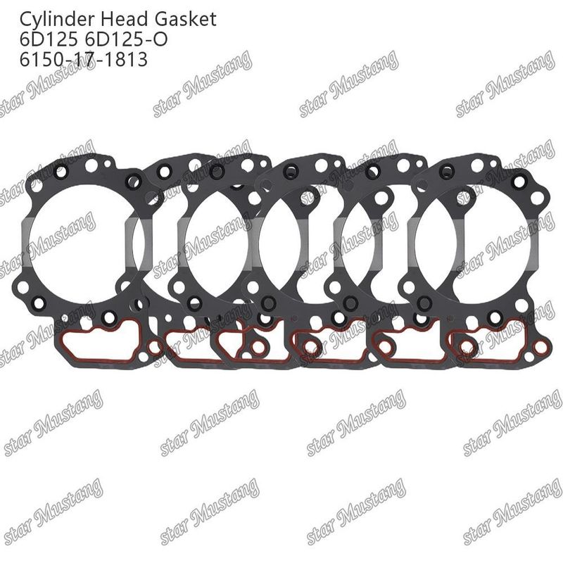 گاسکت سر سیلندر 6D125 6D125-O 6150-17-1813 برای قطعات یدکی موتور KUMATSU