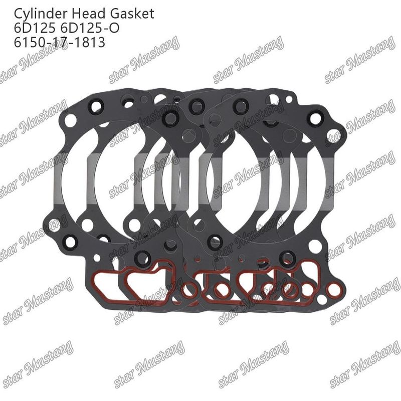گاسکت سر سیلندر 6D125 6D125-O 6150-17-1813 برای قطعات یدکی موتور KUMATSU