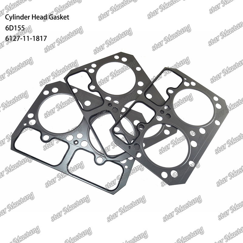گاسکت سر سیلندر 6D155 فلزی 6127-11-1817 برای قطعات یدکی موتور KUMATSU