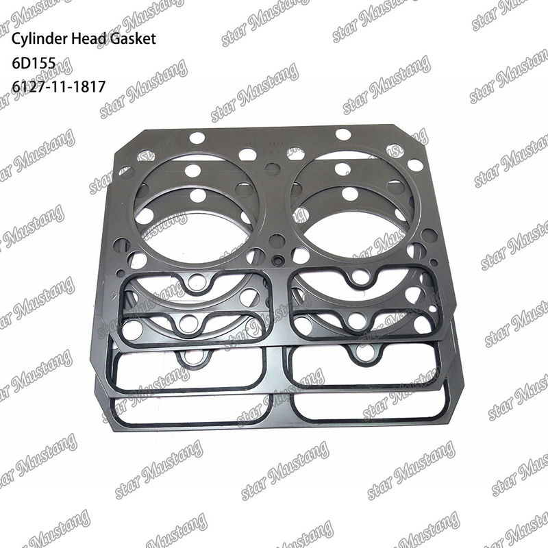 گاسکت سر سیلندر 6D155 فلزی 6127-11-1817 برای قطعات یدکی موتور KUMATSU
