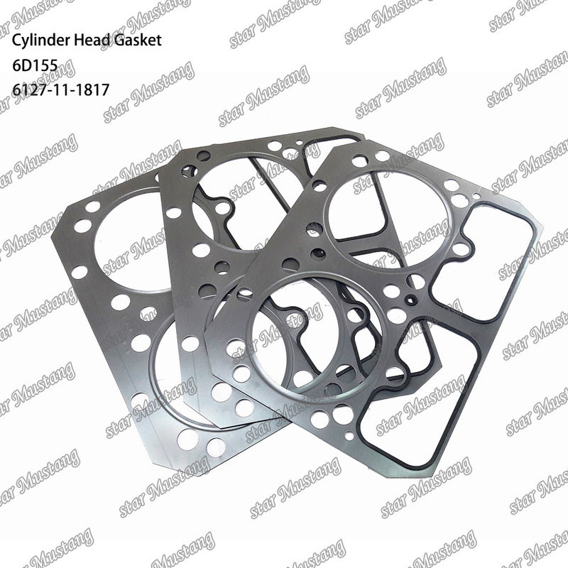 گاسکت سر سیلندر 6D155 فلزی 6127-11-1817 برای قطعات یدکی موتور KUMATSU