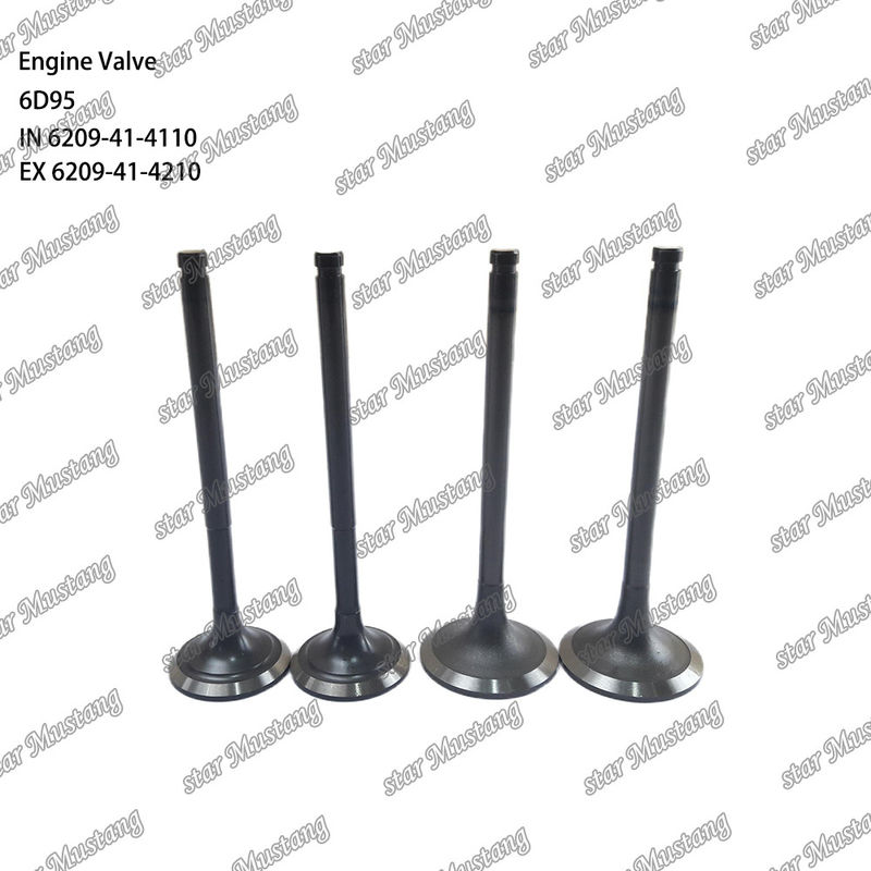 دریچه 6D95 IN 6209-41-4110 EX 6209-41-4210 مناسب برای قطعات معدنی موتور Komatsu