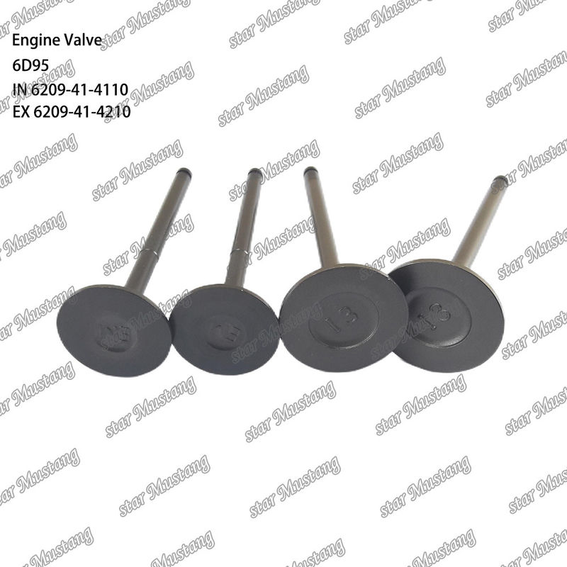 دریچه 6D95 IN 6209-41-4110 EX 6209-41-4210 مناسب برای قطعات معدنی موتور Komatsu