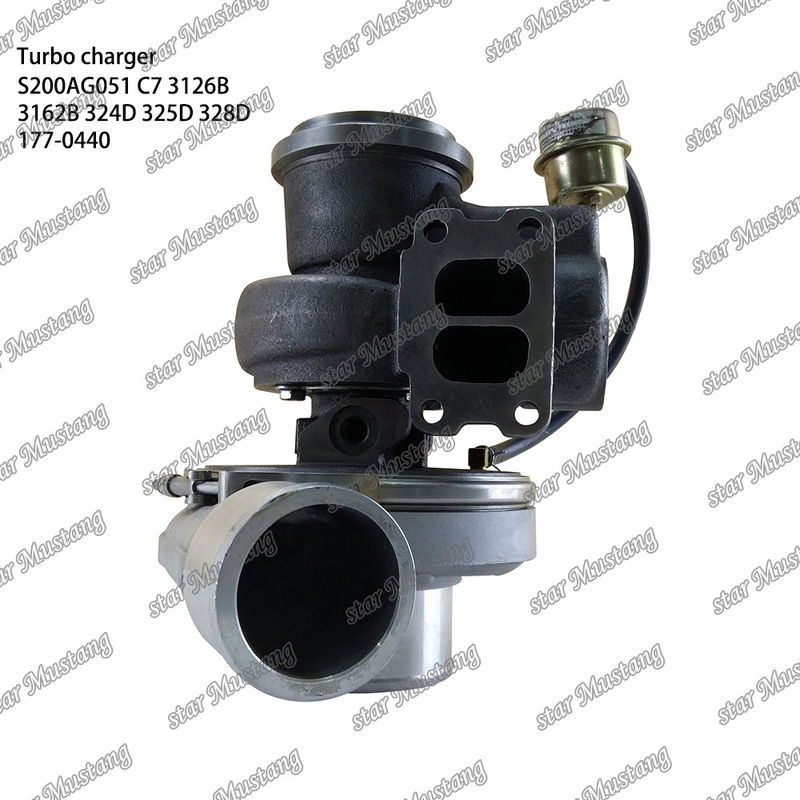 توربو شارژر S200AG051 C7 3126B 3162B 324D 325D 328D 177-0440 بخش موتور با ساختار یکپارچه و 6 ماه