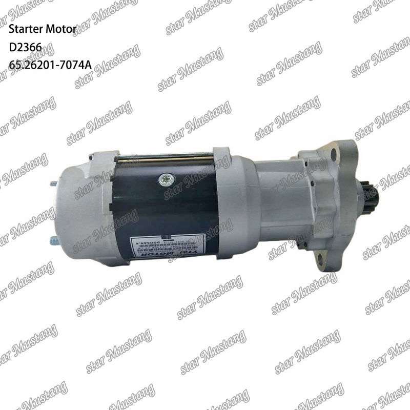 D2366 موتور استارتر موتور 39MT 24V 9.0KW 11T 65.26201-7074A برای قطعات معدنی موتور DOOSAN DAEWOO