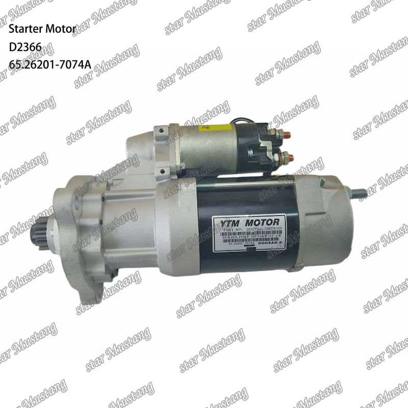 D2366 موتور استارتر موتور 39MT 24V 9.0KW 11T 65.26201-7074A برای قطعات معدنی موتور DOOSAN DAEWOO