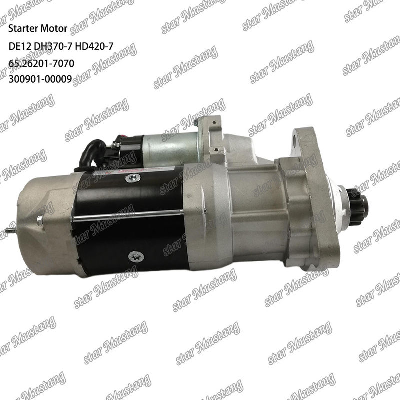 DE12 DH370-7 HD420-7 موتور استارتر موتور 24V 11T 9KW 65.26201-7070 300901-00009 برای قطعات معدنی موتور دوسان DAEWOO