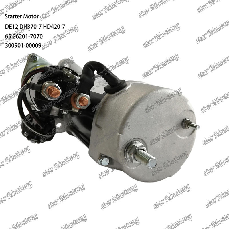 DE12 DH370-7 HD420-7 موتور استارتر موتور 24V 11T 9KW 65.26201-7070 300901-00009 برای قطعات معدنی موتور دوسان DAEWOO