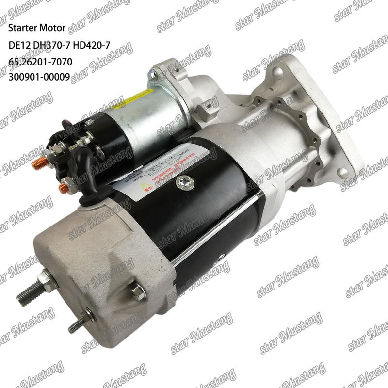 DE12 DH370-7 HD420-7 موتور استارتر موتور 24V 11T 9KW 65.26201-7070 300901-00009 برای قطعات معدنی موتور دوسان DAEWOO