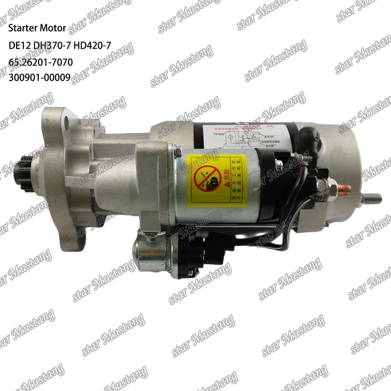 DE12 DH370-7 HD420-7 موتور استارتر موتور 24V 11T 9KW 65.26201-7070 300901-00009 برای قطعات معدنی موتور دوسان DAEWOO