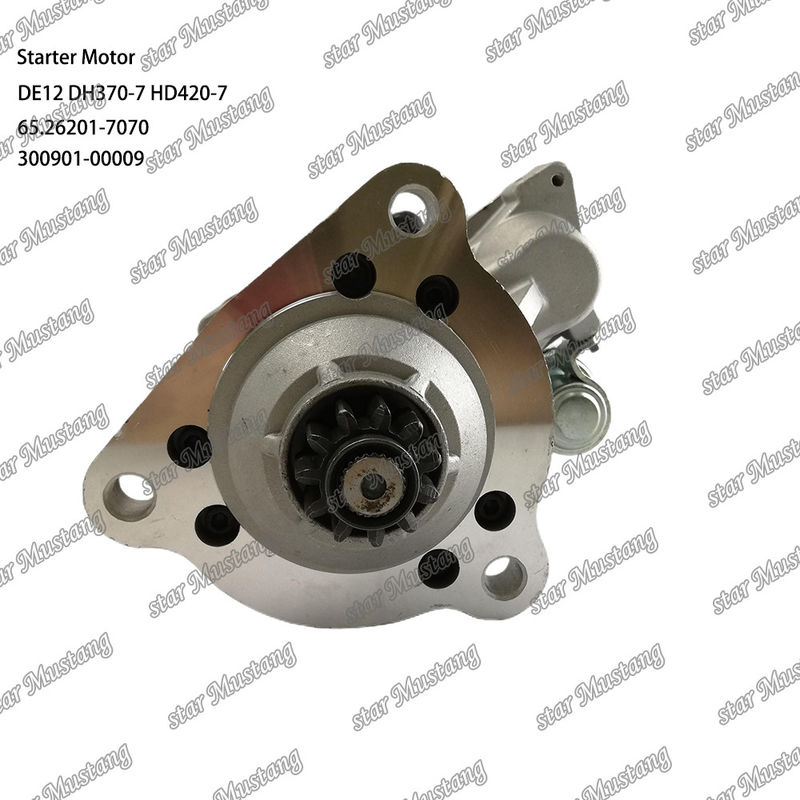DE12 DH370-7 HD420-7 موتور استارتر موتور 24V 11T 9KW 65.26201-7070 300901-00009 برای قطعات معدنی موتور دوسان DAEWOO
