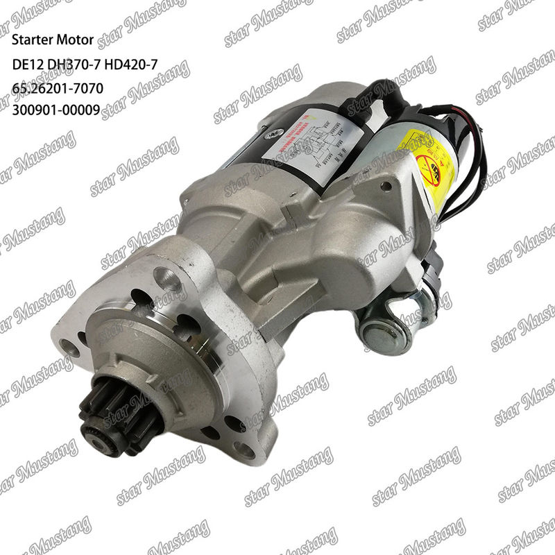 DE12 DH370-7 HD420-7 موتور استارتر موتور 24V 11T 9KW 65.26201-7070 300901-00009 برای قطعات معدنی موتور دوسان DAEWOO