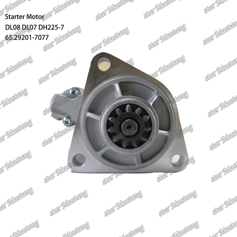 DL08 DL07 DH225-7 موتور استارتر موتور 24V 11T 5.5KW 65.29201-7077 برای قطعات معدنی موتور DOOSAN DAEWOO