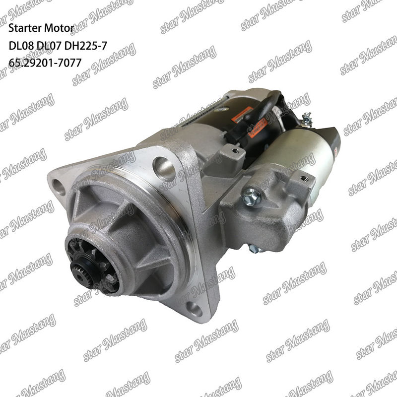 DL08 DL07 DH225-7 موتور استارتر موتور 24V 11T 5.5KW 65.29201-7077 برای قطعات معدنی موتور DOOSAN DAEWOO
