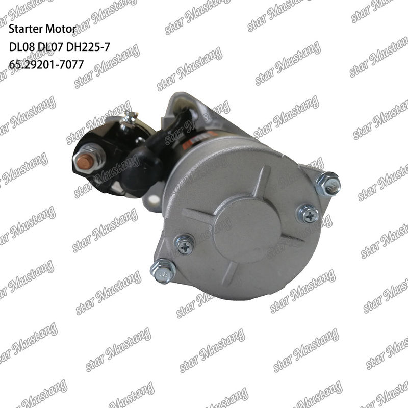 DL08 DL07 DH225-7 موتور استارتر موتور 24V 11T 5.5KW 65.29201-7077 برای قطعات معدنی موتور DOOSAN DAEWOO