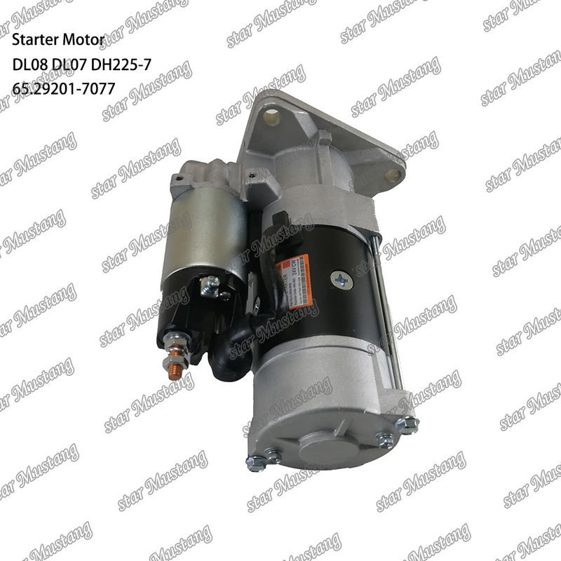 DL08 DL07 DH225-7 موتور استارتر موتور 24V 11T 5.5KW 65.29201-7077 برای قطعات معدنی موتور DOOSAN DAEWOO