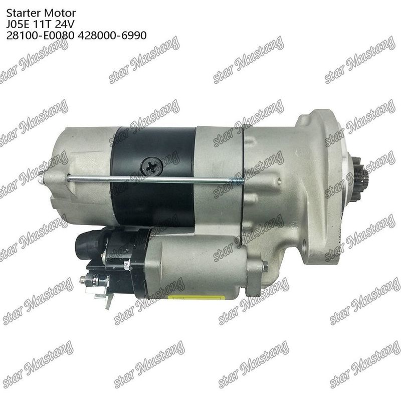 J05E موتور استارتر موتور 11T 24V 28100-E0080 428000-6990 برای قطعات معدنی موتور HINO