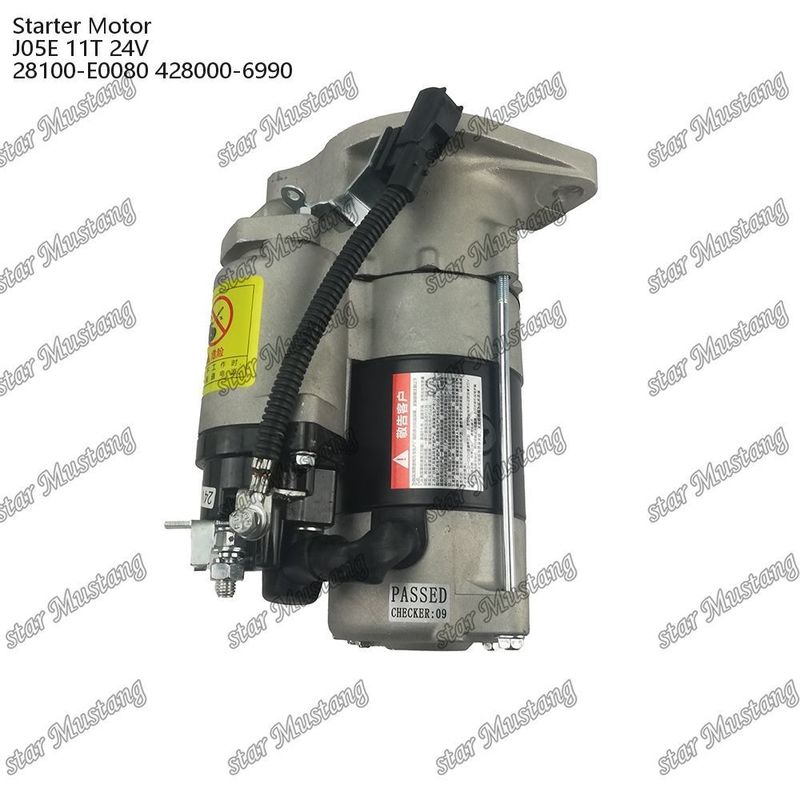 J05E موتور استارتر موتور 11T 24V 28100-E0080 428000-6990 برای قطعات معدنی موتور HINO
