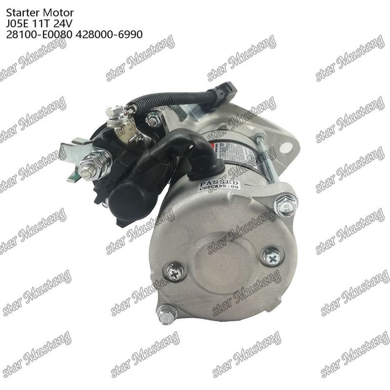 J05E موتور استارتر موتور 11T 24V 28100-E0080 428000-6990 برای قطعات معدنی موتور HINO