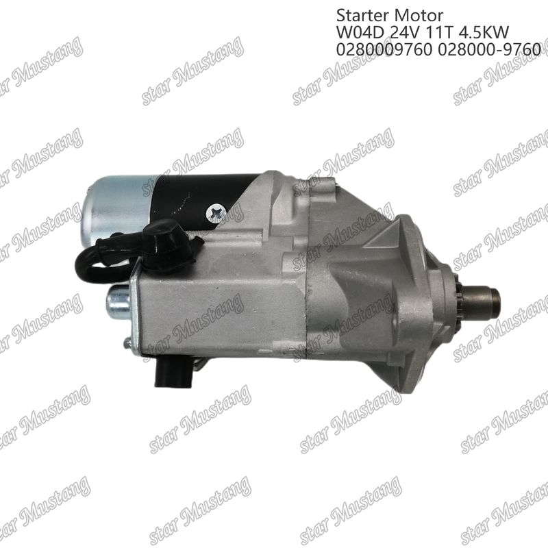 W04D موتور استارتر موتور 24V 11T 4.5KW 0280009760 028000-9760 برای قطعات معدنی موتور HINO