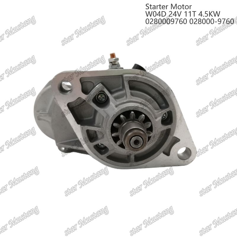 W04D موتور استارتر موتور 24V 11T 4.5KW 0280009760 028000-9760 برای قطعات معدنی موتور HINO