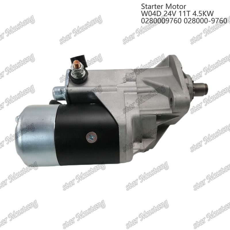 W04D موتور استارتر موتور 24V 11T 4.5KW 0280009760 028000-9760 برای قطعات معدنی موتور HINO