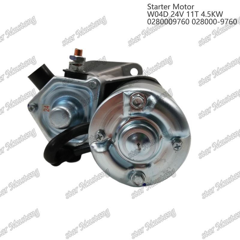 W04D موتور استارتر موتور 24V 11T 4.5KW 0280009760 028000-9760 برای قطعات معدنی موتور HINO