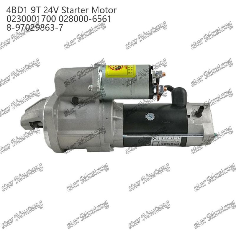4BD1 موتور استارتر موتور 24V 0230001700 028000-6561 8-97029863-7 برای قطعات معدنی موتور ISUZU